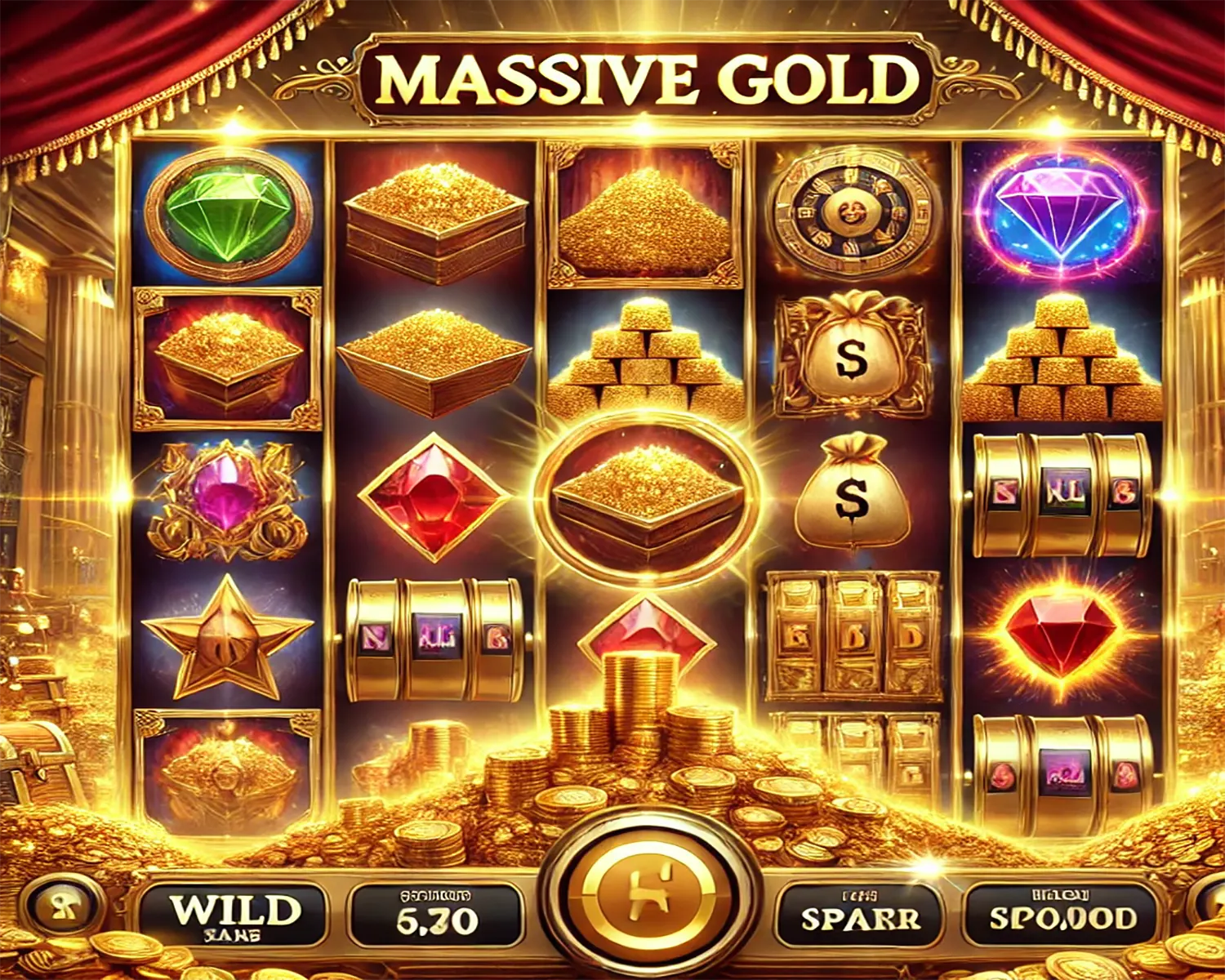 Massive Gold: Slot Online Bertema Kekayaan yang Menawarkan Hadiah Emas Berlimpah